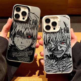 Capinha Capa de Anti queda fosco Padrão Tokyo Ghoul Aplica-se a IPhone XR 11 12 13 14 15 16 PRO MAX 14 15 16 PLUS