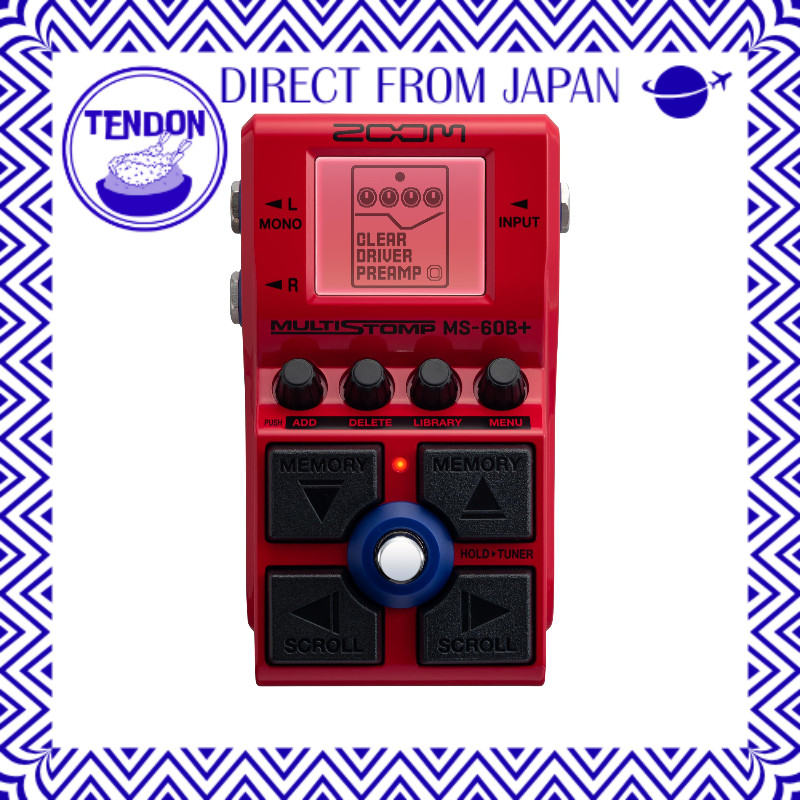 DIRETO DO JAPÃO】ZOOM MS-60B+ Multi-stomp Pedal Vermelho para