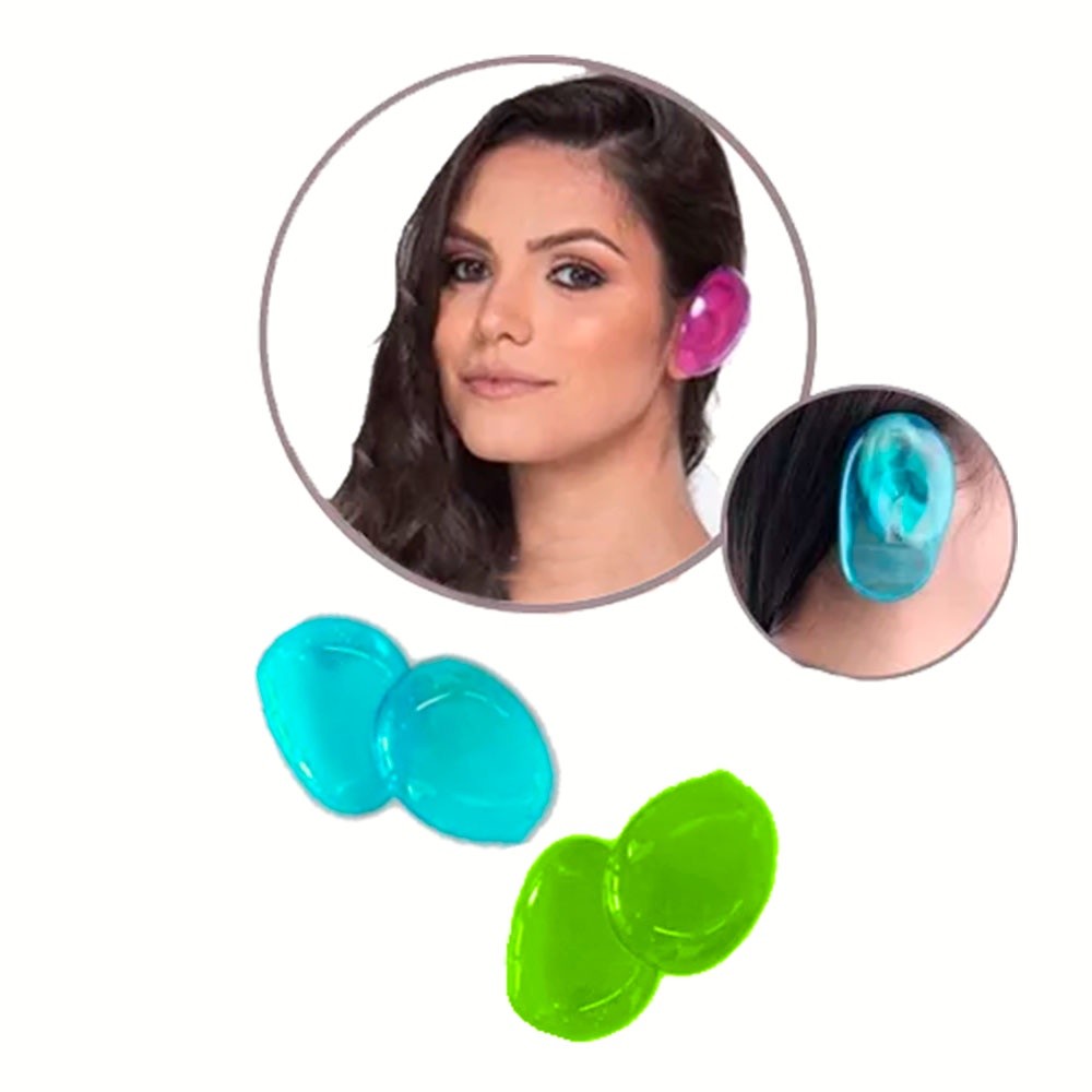 Protetor De Orelha Silicone - Tintura E Calor Chapinha e Secador ...
