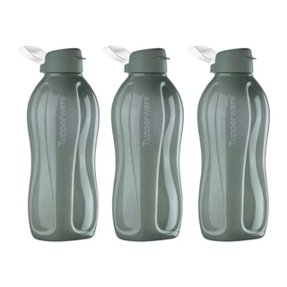 Kit com 3 Garrafas de Água Tupperware Eco Tupper Cinza 2L em Oferta na Shopee
