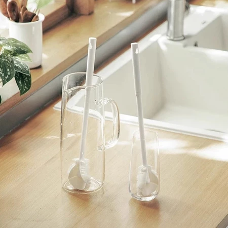 Escova de Limpeza de Silicone 28cm – Flexivel Para Copos, Garrafas e Mamadeiras