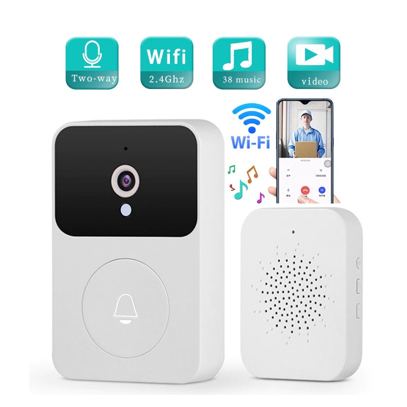 Campainha Com Câmera Vídeo Porteiro Sem Fio Wi-Fi HD Inteligente Smart Home Vê Pelo Celular Recarregável — foto 2 de 5
