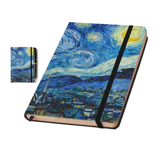 Caderno Sketchbook ou de anotação Capa dura GRANDE 21X14cm tema NOITE ESTRELADA