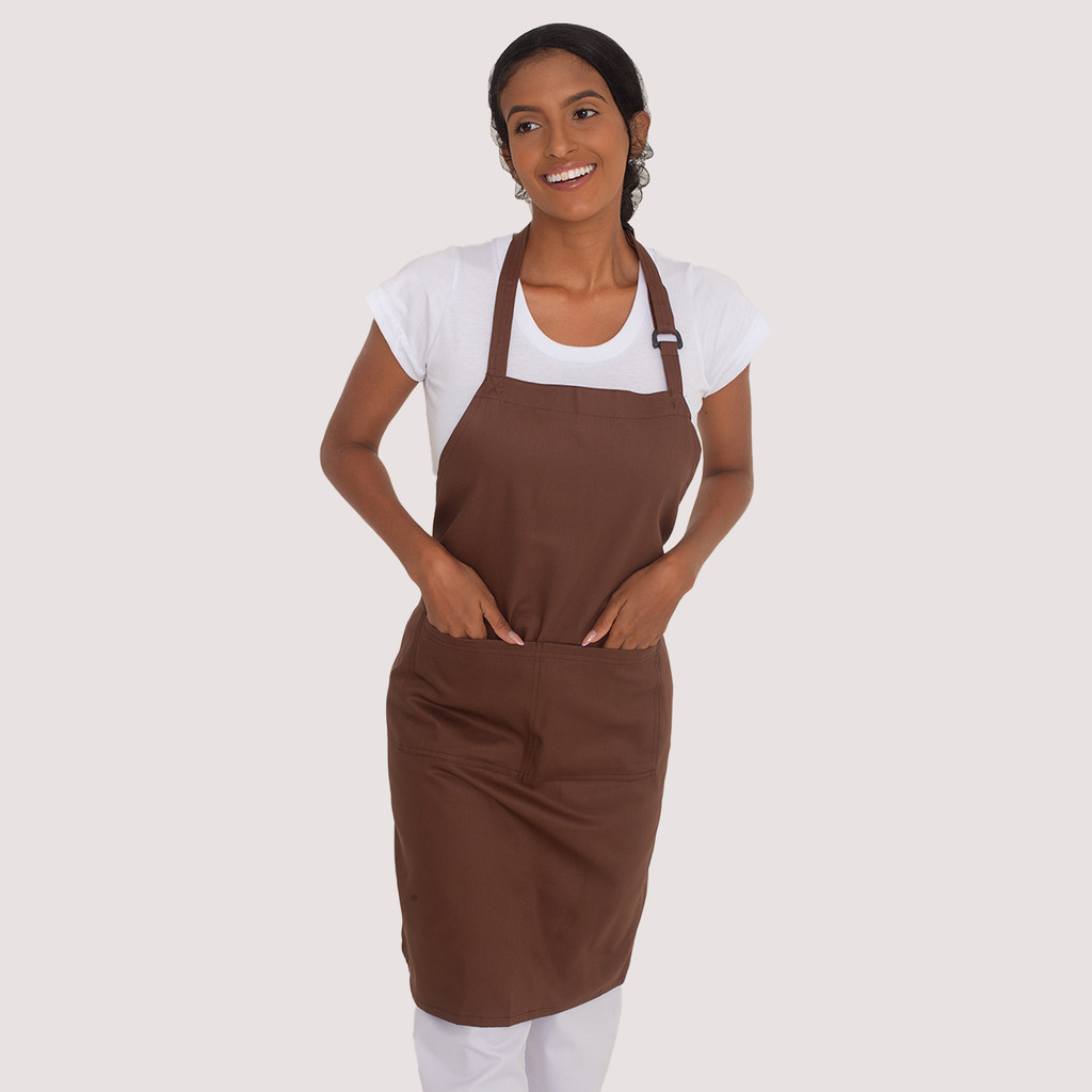Avental Marrom Brim Cozinha Chef Bar Manicure Atendente Café
