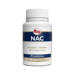 Nac N-Acetil- L-Cisteina 60Cps 600Mg Vitafor - em Oferta na Shopee