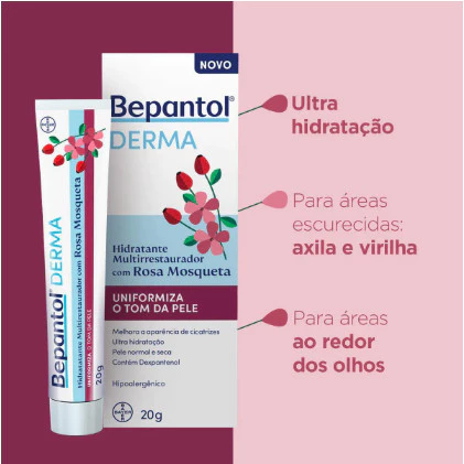 Bepantol Derma com Rosa Mosqueta Hidratante Multirrestaurador 20g
