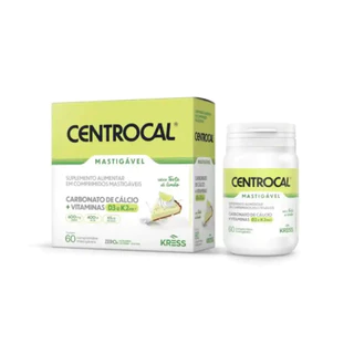 CENTROCAL D3 600MG 60 COMPRIMIDOS MASTIGAVEIS TORTA DE LIMAO em Oferta na Shopee