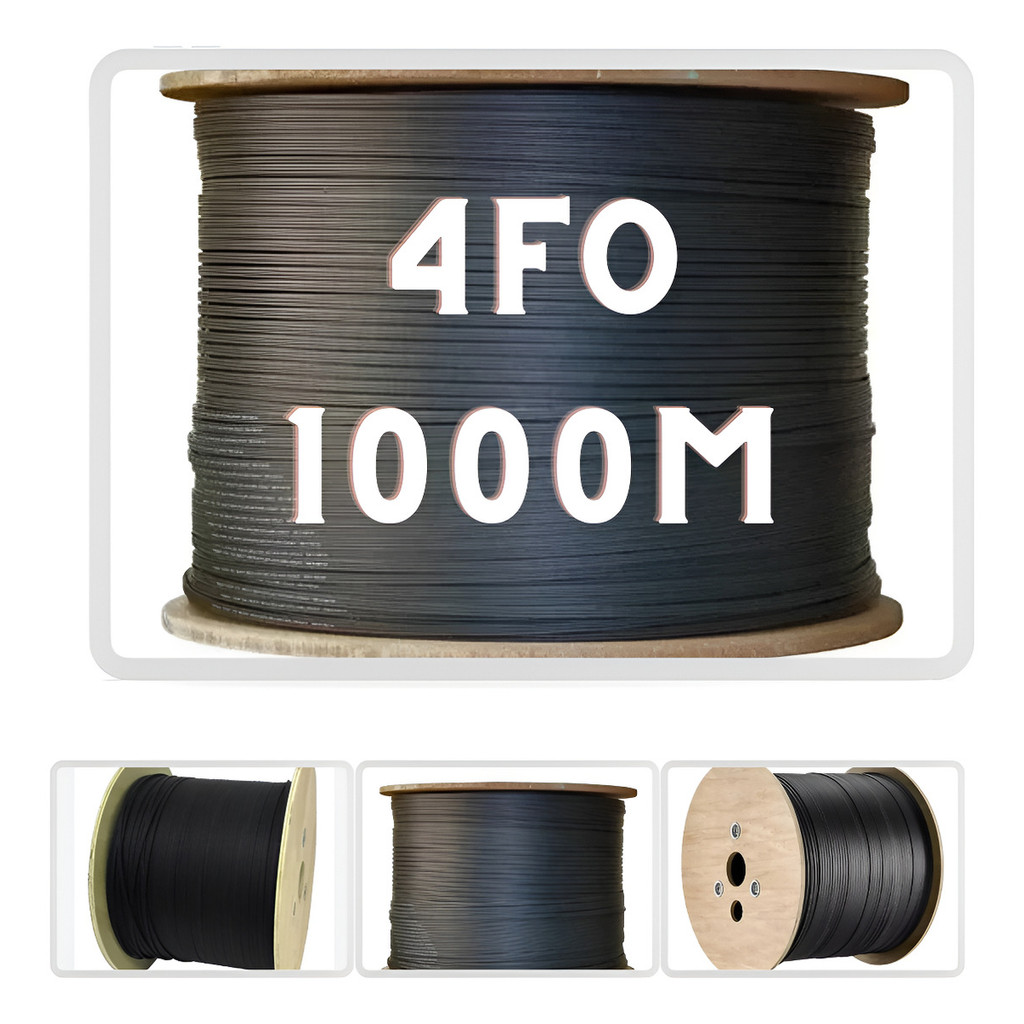 Cabo Drop Óptico 4FO 1km FTTH – Bobina 1000m – 4 Fibras Sustentável ...