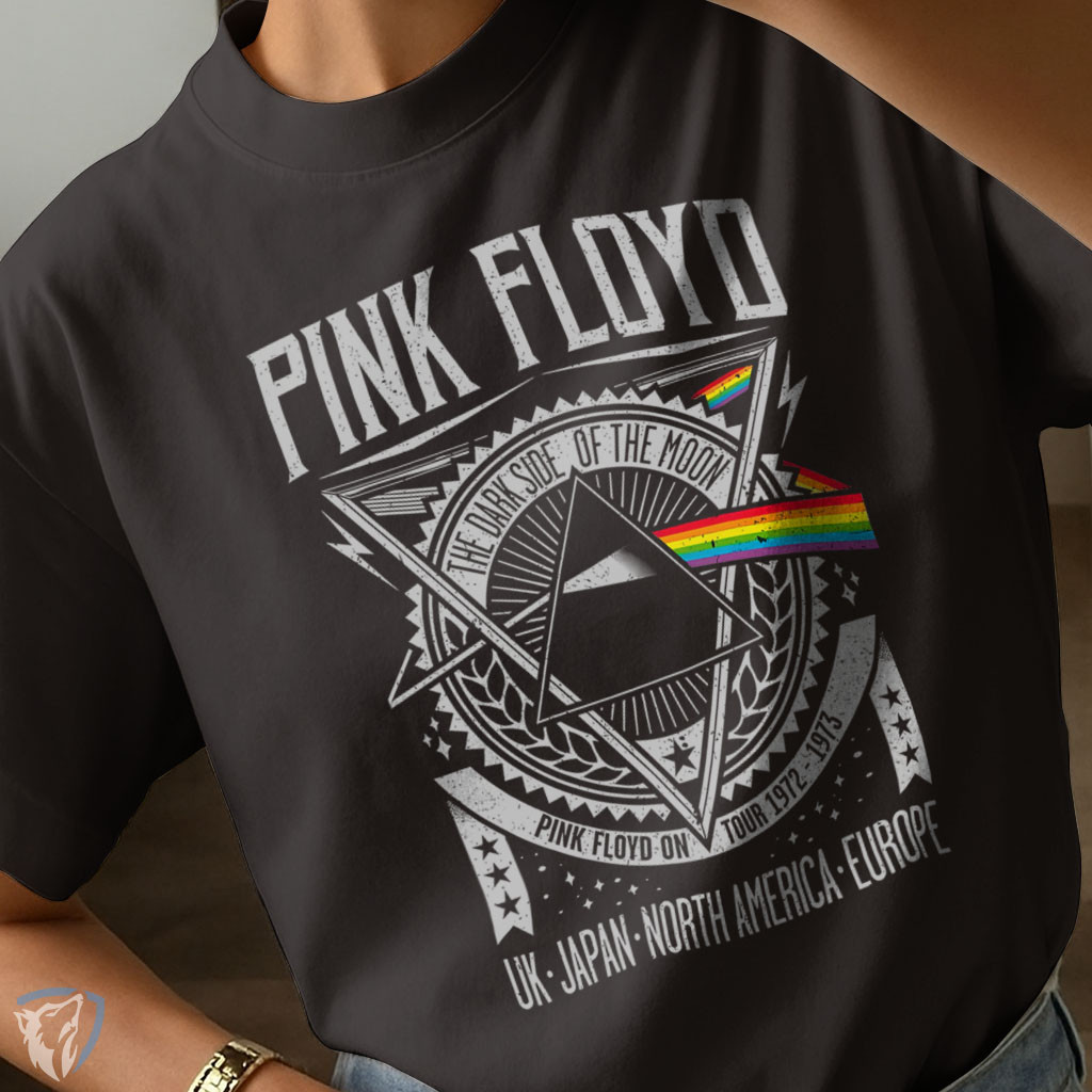 ミュージシャン 1982 Pink Floyd DSM T shirt Camiseta Pink Floyd Retrô | Estampa Prisma Tour Mundial 1972 1973