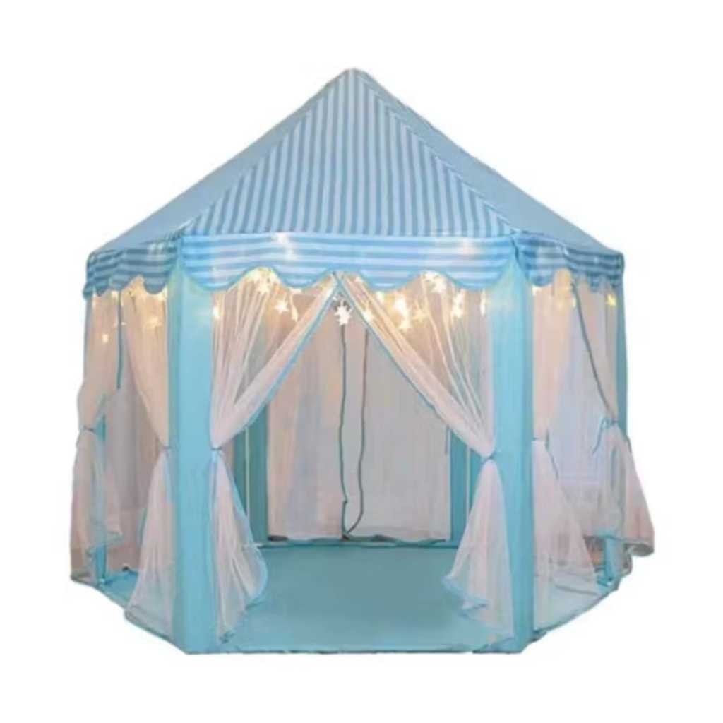 barraca casinha cabana infantil tenda castelo com/sem luzes led azul promoçao melhor preço