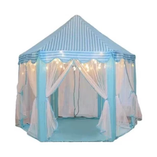 barraca casinha cabana infantil tenda castelo com/sem luzes led  azul promoçao melhor preço em Oferta na Shopee