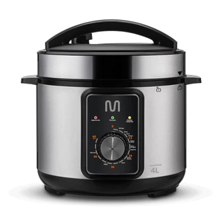 Panela de Pressão Elétrica 4L 800W/220V Preta Multi - GO082 em Oferta na Shopee