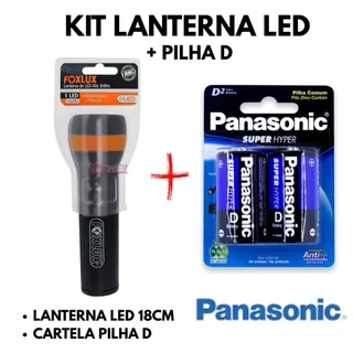 Lanterna ABS 01 Led Foxlux 18CM + Pilha D