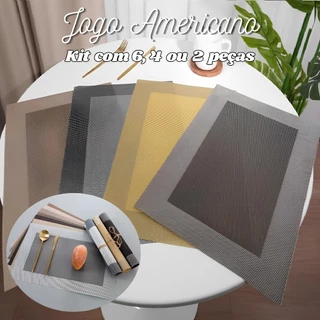 Jogo Americano Com 6 Ou 4 Ou 2 Unidades 30x45Cm E Rústico De Pvc Para Sua Cozinha Elegante em Oferta na Shopee