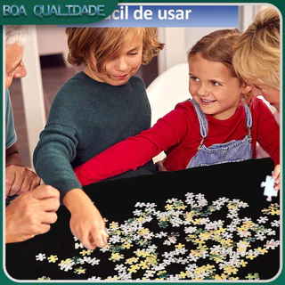 Preto Tapete portátil para armazenamento de quebra-cabeças suporta quebra-cabeças 2000 pçs para feriados e aniversários