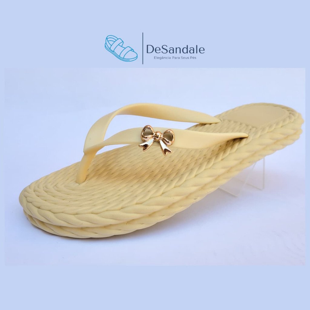 Chinelo Feminino Trançado tipo corda Leve macio e Lindo