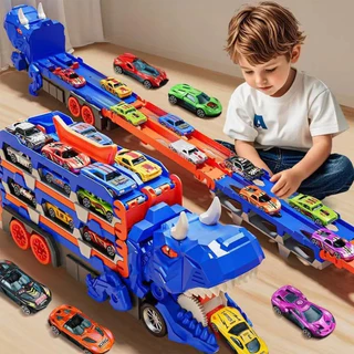 Brinquedo Caminhão Dinossauro que Engole Carros - Educativo, Divertido, Presente para
