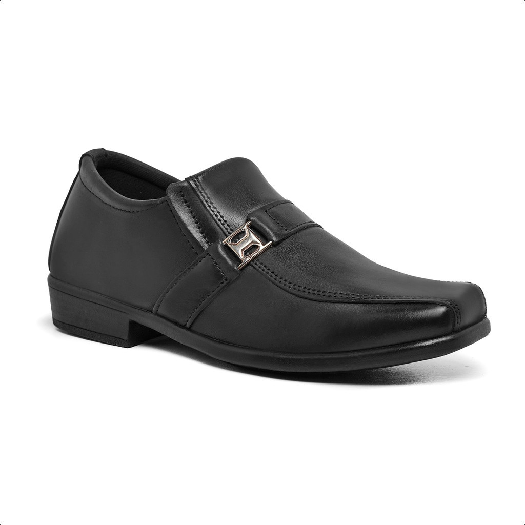 Sapato Social Couro Infantil Menino Metal Moderno Casual