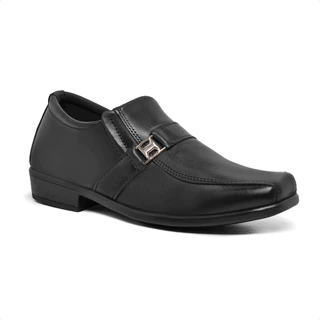 Sapato Social Couro Infantil Menino Metal Moderno Casual