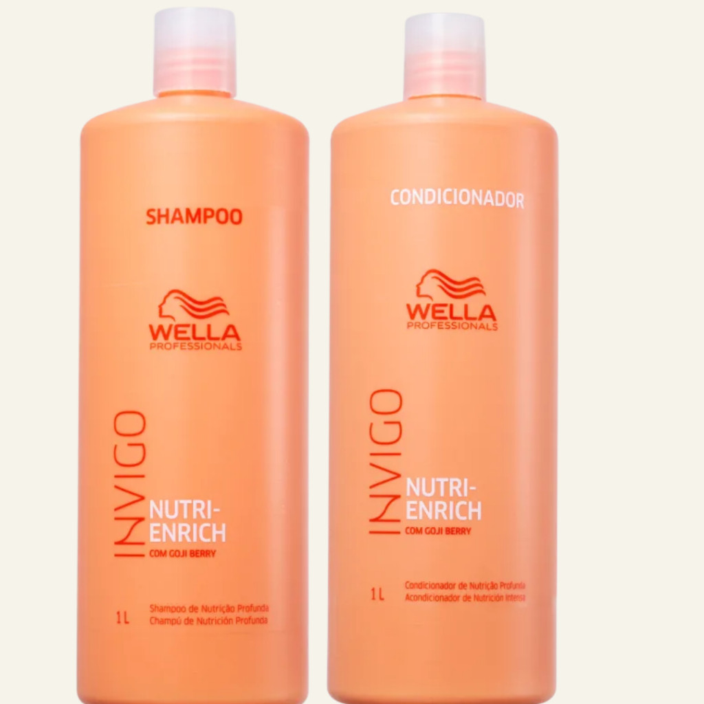 Kit Wella Invigo Nutri-Enrich Shampoo e Condicionador 1 litro Salon Duo ...