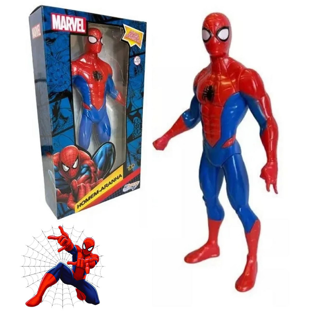 Boneco Articulado Homem-Aranha 22cm Marvel Vingadores Colecionável ...