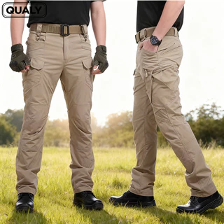 Calça Cargo Tática Masculina Rip Stop Impermeável Resistente Ideal para Trilha Longa, Pesca, Ar Livre e Dia a Dia