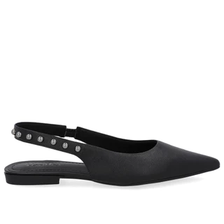 SLINGBACK USAFLEX COURO PRETO em Oferta na Shopee