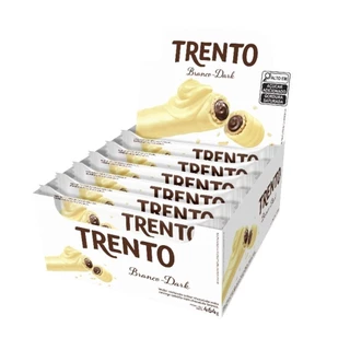 Chocolate Trento Wafer Chocolate Branco 29g - Embalagem com 16 Unidades em Oferta na Shopee