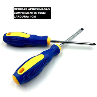 Chave Chaves De Fenda Ou Philips Pontas Magnética com Cabo Emborrachado Profissional em Oferta na Shopee