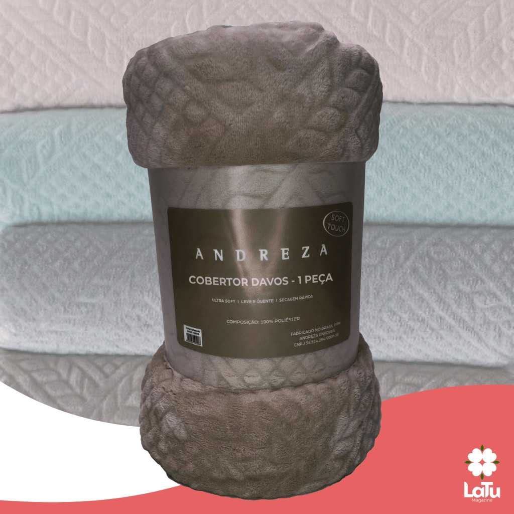 Manta Solteiro\Casal\Queen Cobertor Davos 300g Grosso Toque Extra