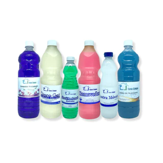 Kit do Insta (Limpador Perfumado + Cloro Gel + Alcool Perfumado + Removedor Rosa + Lustra Moveis + Sabao de Querosene) em Oferta na Shopee