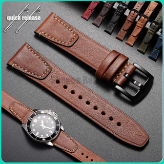 18mm 20mm 22mm Vintage Liberação Rápida Pulseira De Relógio De Couro Genuíno Costura Universal Feminino Masculino Negóci