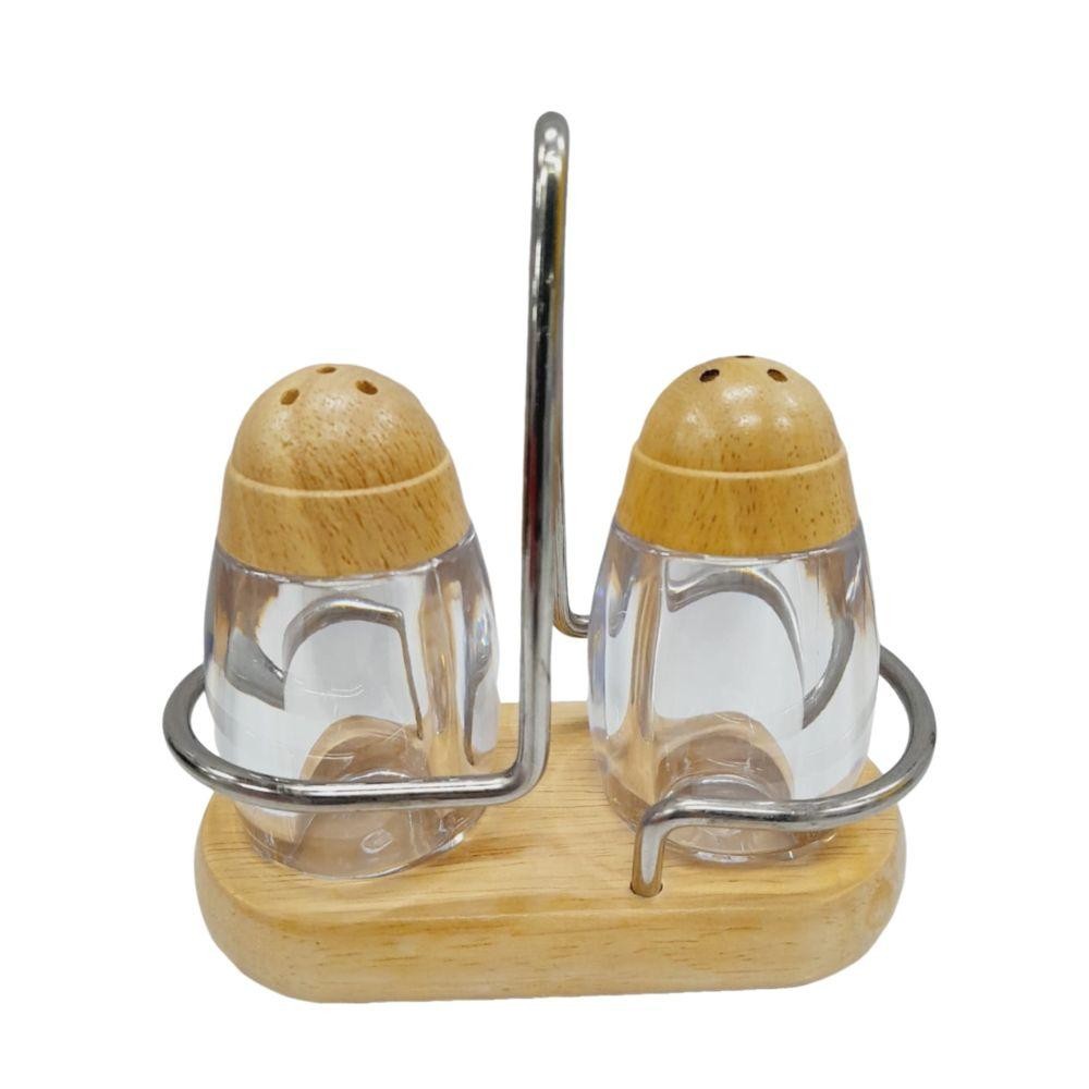 Kit Saleiro e Pimenteiro com Suporte N248730-9 - Quanhe