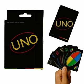 Jogo de Cartas Uno Minimalista Black Baralho Preto Edição Limitada