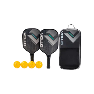 Kit de Pickleball Conjunto Lazer 2 Raquetes 4 Bolas E Bolsa Diversão Jogos Vollo