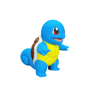 Boneco Squirtle Pokemon 21cm - Estilo Crochê 3D Decoração