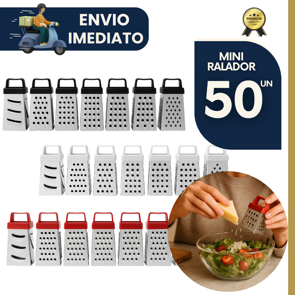 50 Mini Ralador 4 Faces Aço Inox Atacado Especial Cozinha Brinde Chá de ...