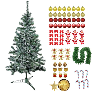 Arvore Natal Grande Decorada Completa 120cm Com Pisca Led