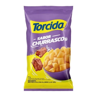 Salgadinho Torcida Churrasco 35g - Embalagem com 26 Unidades em Oferta na Shopee