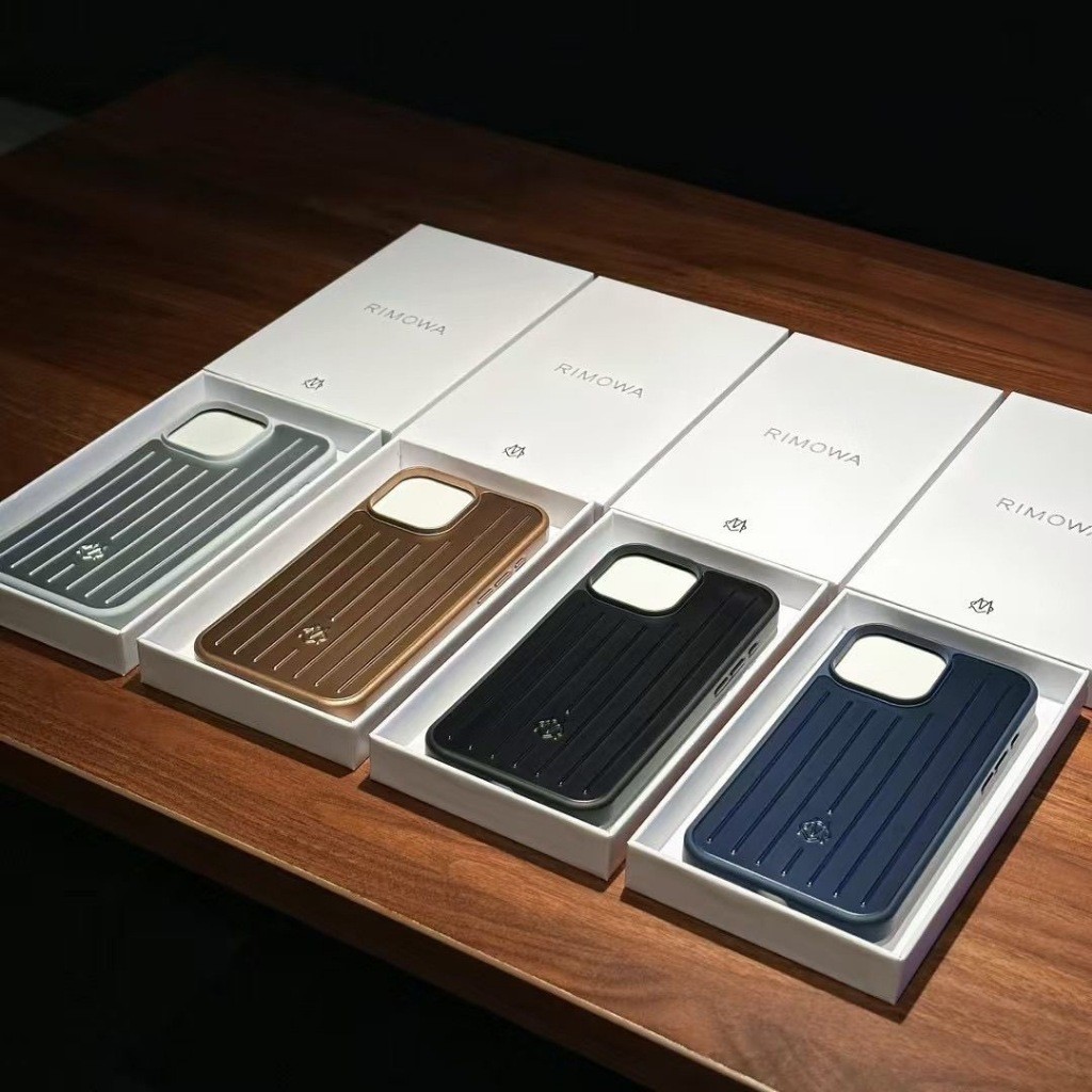 RIMOWA iPhone 16 Pro Max ケース Luxo Capa RIMOWA Para iPhone 16 Pro Max Traseira Metal Alumínio