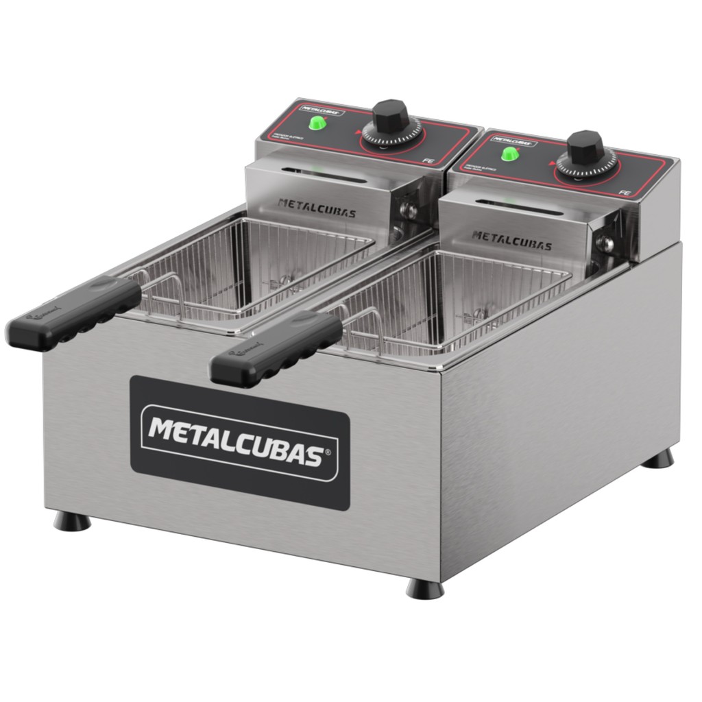 Fritador Elétrico FE 2 C Aço Inox Escovado GN 1/3 6L Metalcu