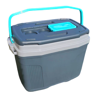 Caixa Cooler Térmico 32L Cinza Plus Até 45 Latas Alça Verde Litoral Praia Camping Pesca Termolar em Oferta na Shopee