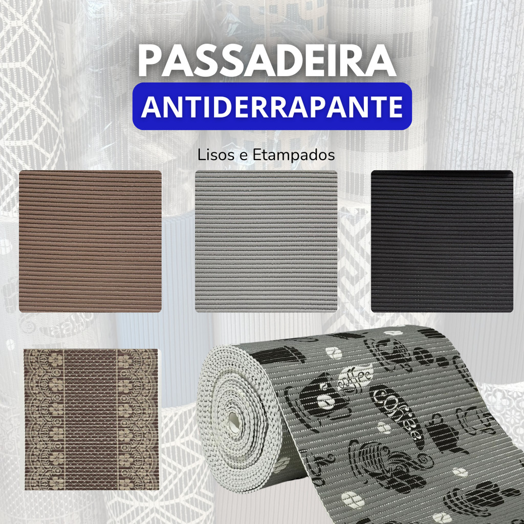 Passadeira Emborrachada Soft Antiderrapante Por Metro Varias Estampas ...