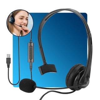 fone de ouvido headset com microfone flexível callcenter telemarketing fone Gamer