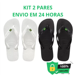 Kit Dois Pares Chinelo Da Bandeirinha Havainas Sandalia De Dedo