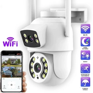 Câmera De Segurança Lente Dupla ICSEE IP66 Wi-Fi 360 ° Sensor De Movimento Visão Noturna 2 Em 1 Fixo E Giratório em Oferta na Shopee
