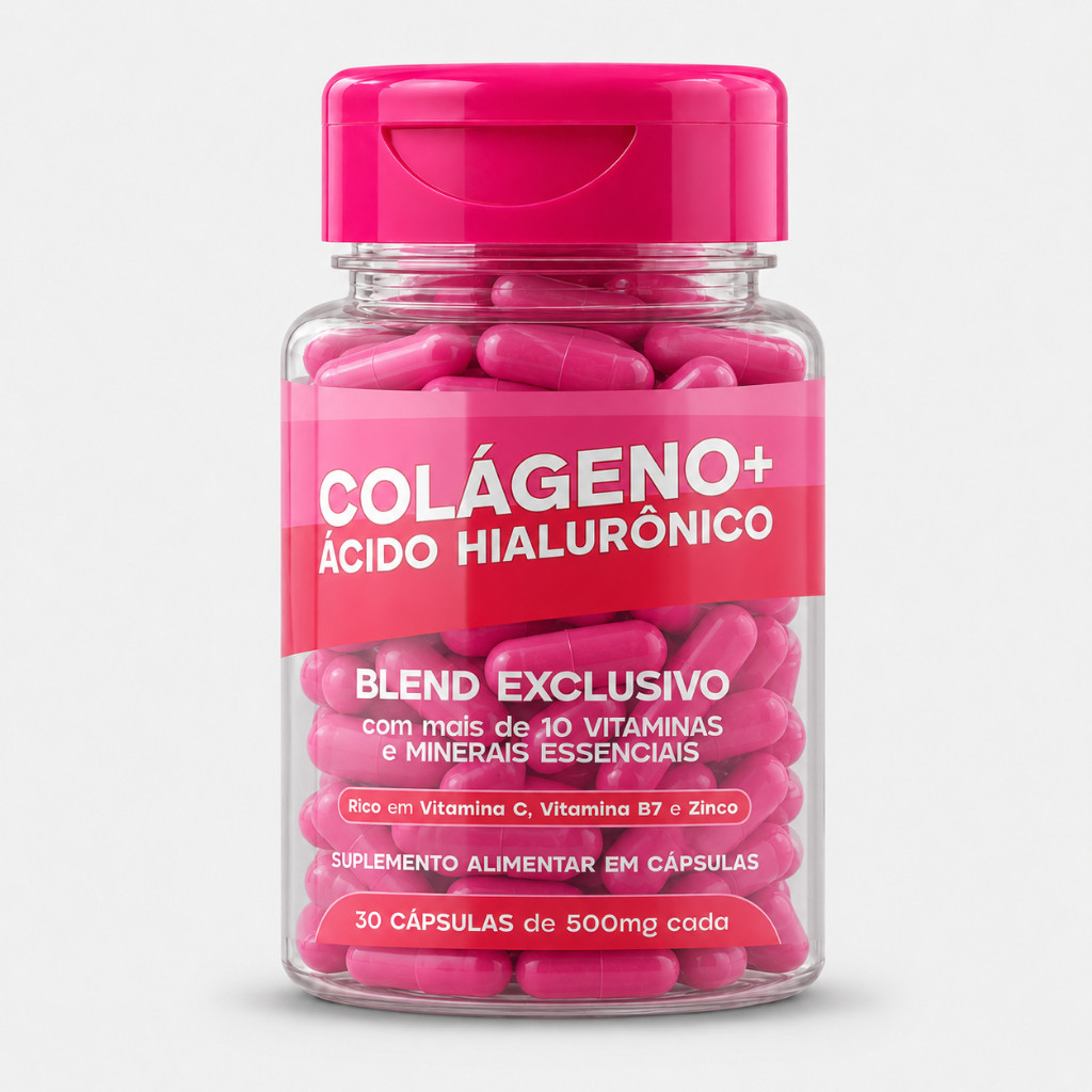 Colágeno Verisol + Ácido Hialurônico - Vitamina capilar -   Pele Cabelos Unhas