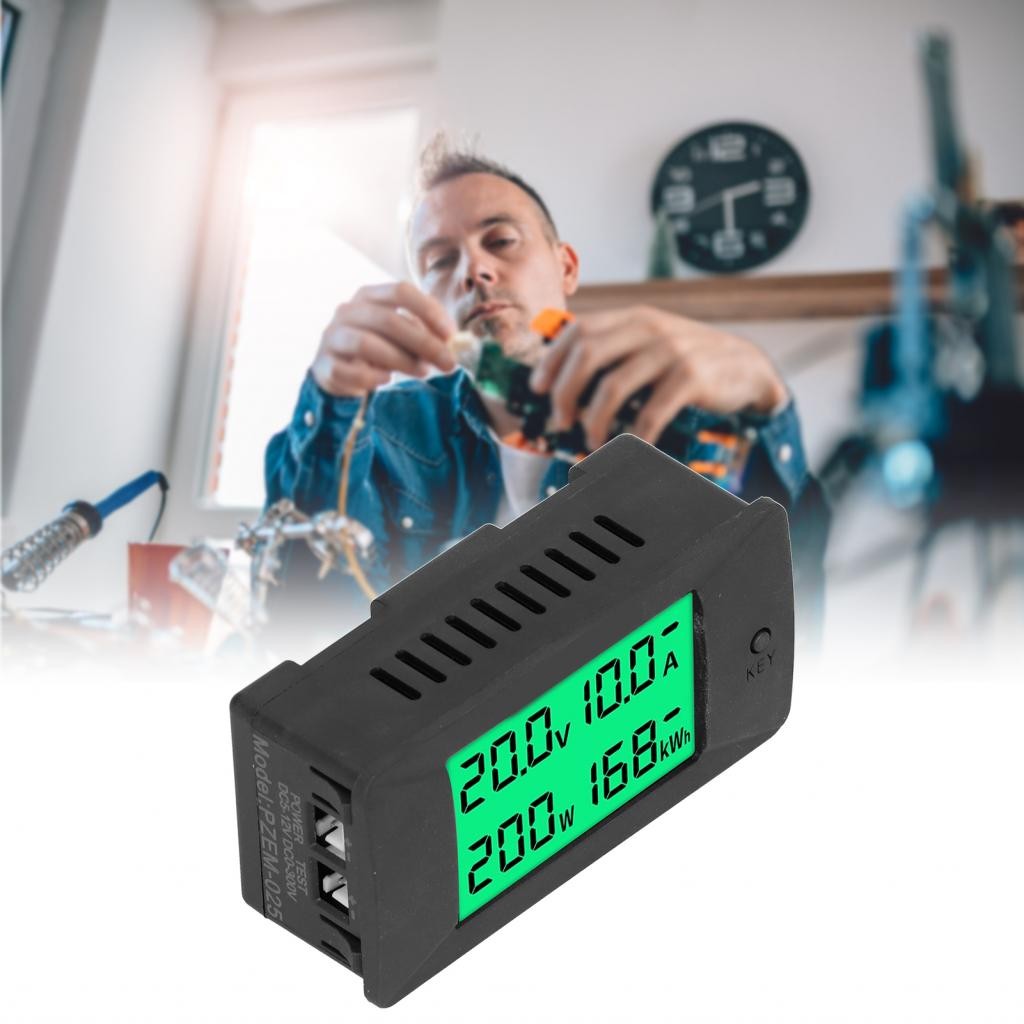 LCD Digital Energy Meter Voltage Current Indicator PZEM-025 with Green ...
