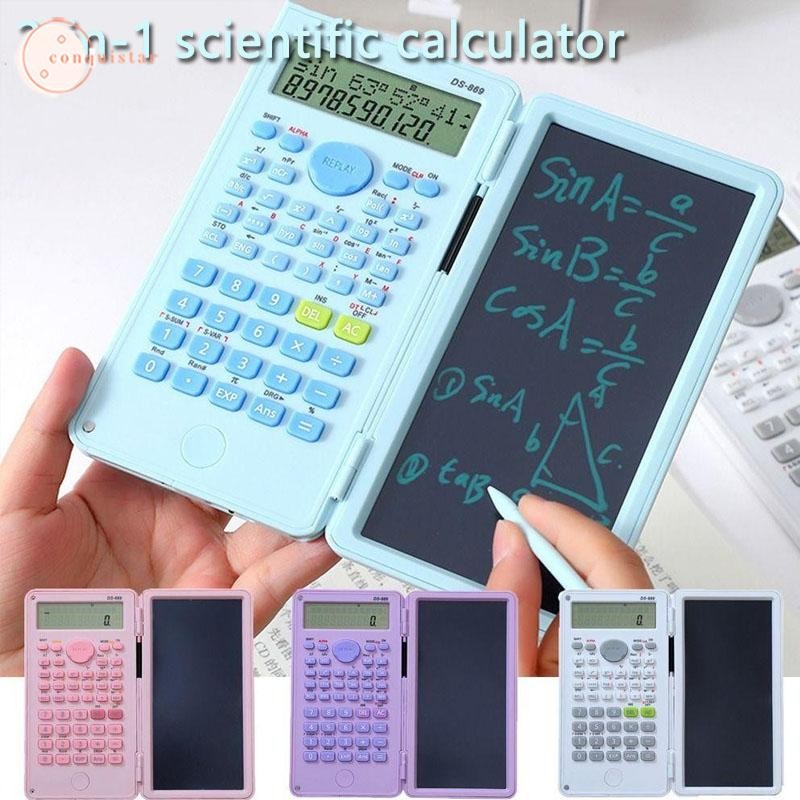 Calculadora Científica 2 Em 1 Com Bloco De Notas LCD-Ferramenta ...