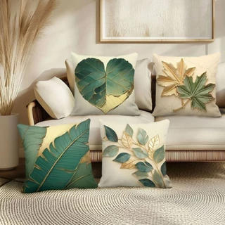 Kit Capas Almofadas 45x45 Estampa floral Exclusiva Efeito 3d sala quarto poltrona